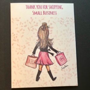 Thank You For Shopping Small Business Cards - 10 Pack